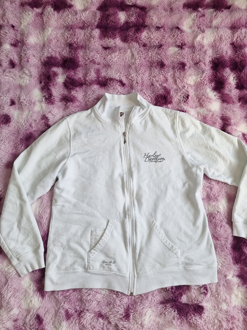 Harley-Davidson Women's White Zip-Up Jacket